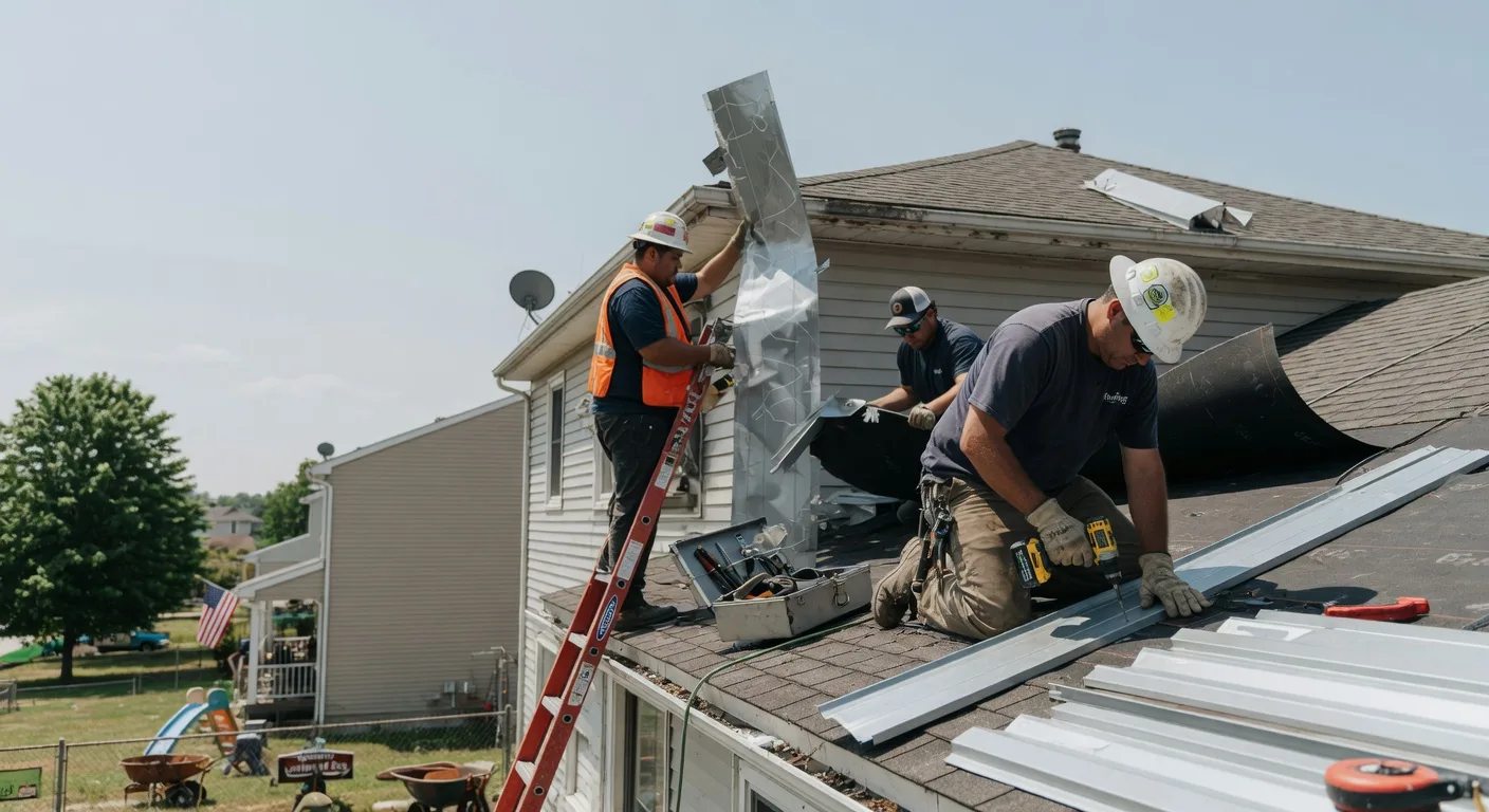 Storm Damage Metal Roof Repair in Graysville, PA